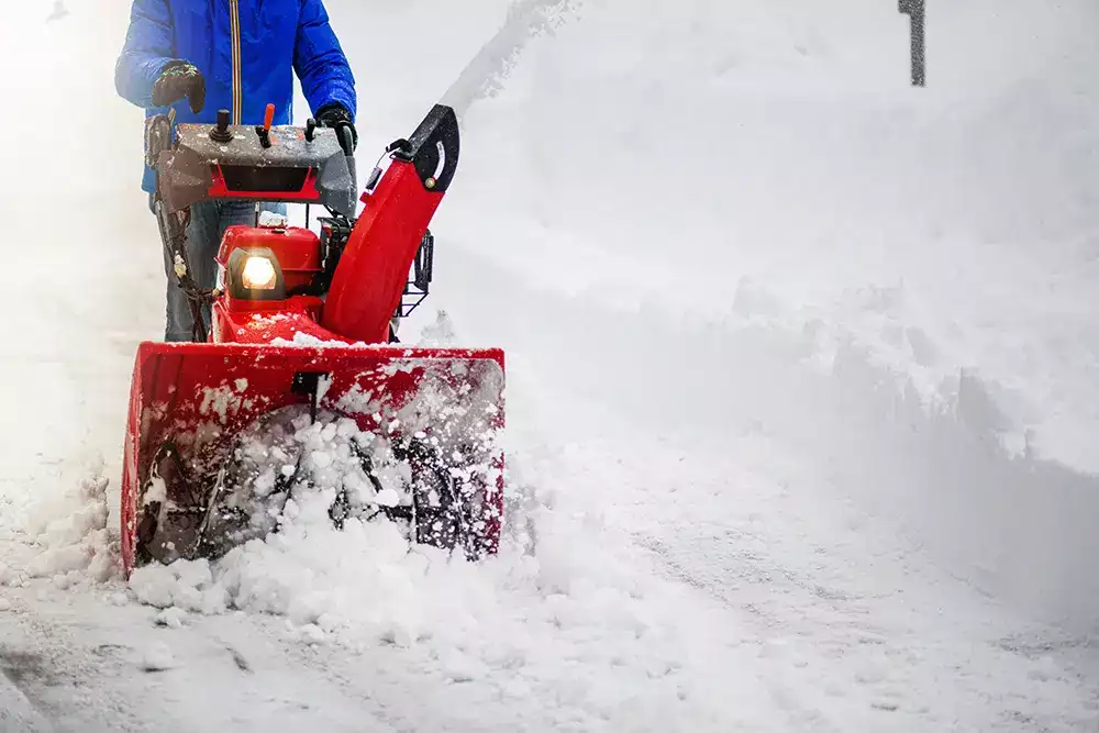 snow blowing