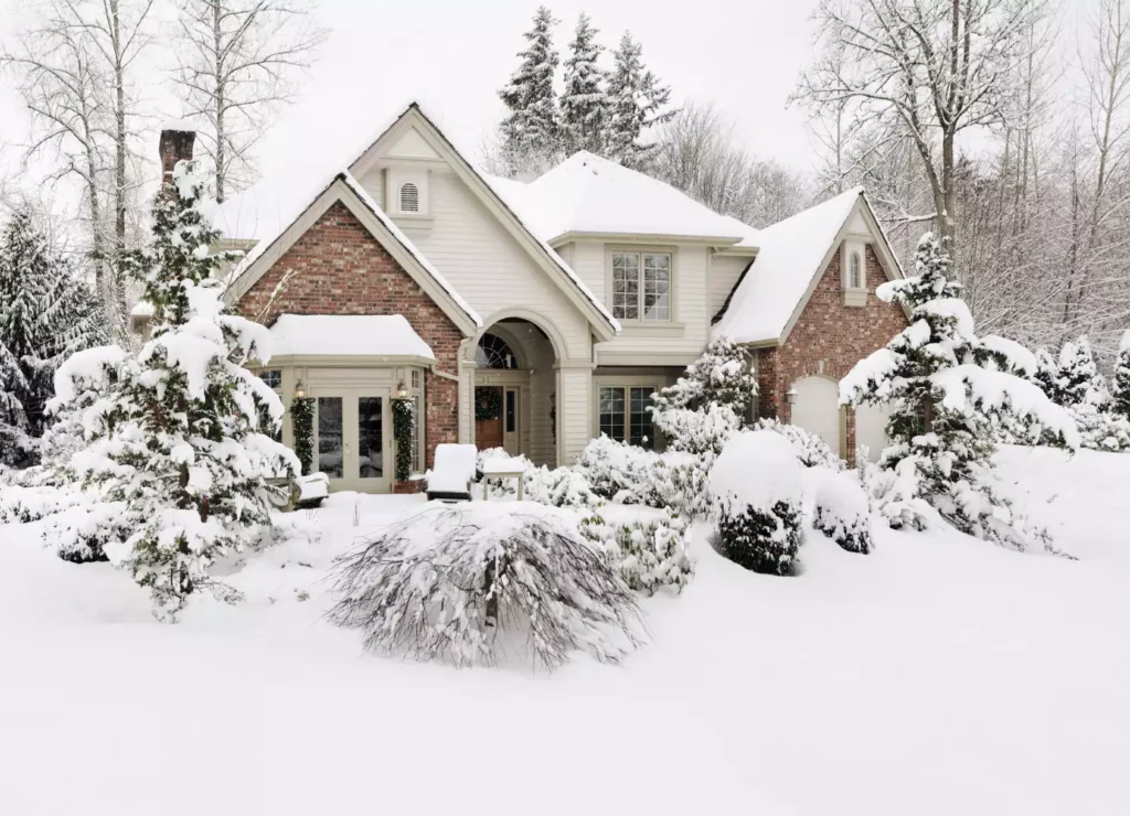 house in the winter