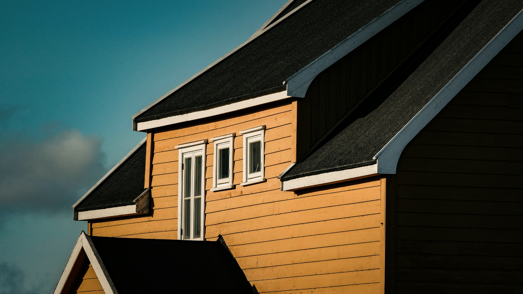 dark new roof installed on home in flint