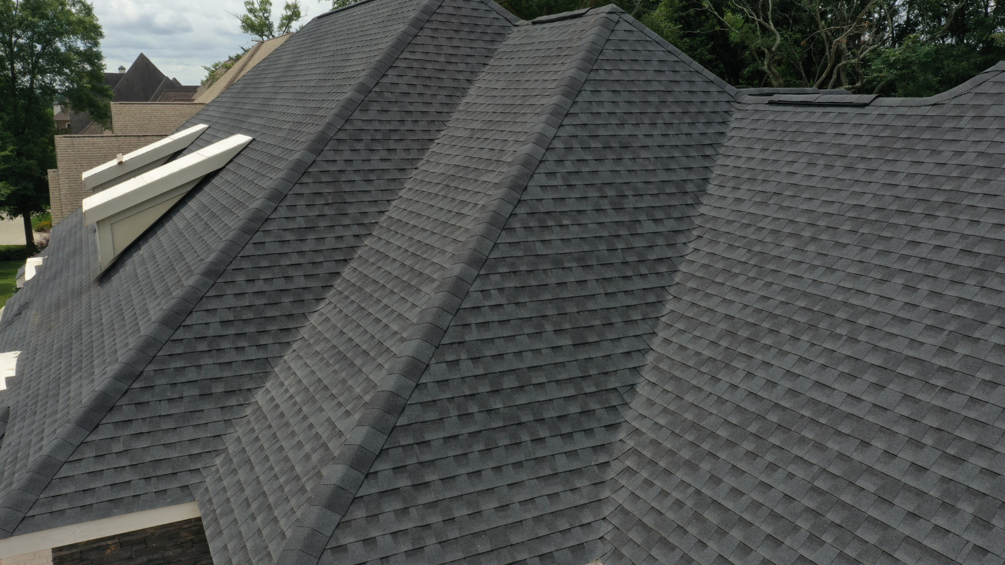new roof installed on home